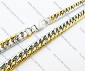 Stainless Steel Gold Plating Necklaces - KJN100015