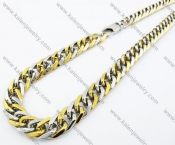 Stainless Steel Gold Plating Necklaces - KJN100016