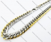 Stainless Steel Gold Plating Necklace - KJN100017