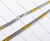 550×4mm Stainless Steel Gold Plating Necklace - KJN100024