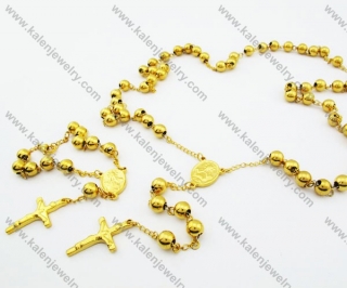 316L Stainless Steel Rosaries Jewelry Sets - KJS100003