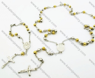 316L Stainless Steel Rosaries Jewelry Sets - KJS100004