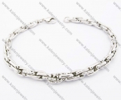 220 × 6 mm Stainless Steel Casting Bamboo Joint Chain Bracelets - KJB100029