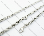 Stainless Steel Necklace and Bracelet Jewelry Sets - KJS100009