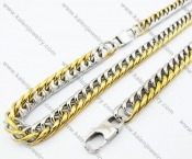 Stainless Steel Necklace and Bracelet Jewelry Sets - KJS100012