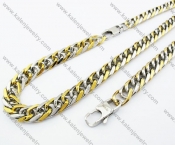 Stainless Steel Necklace and Bracelet Jewelry Sets - KJS100013