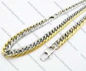 Stainless Steel Necklace and Bracelet Jewelry Sets - KJS100014