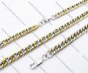 Stainless Steel Necklace and Bracelet Jewelry Sets - KJS100017