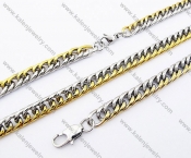 Stainless Steel Necklace and Bracelet Jewelry Sets - KJS100018