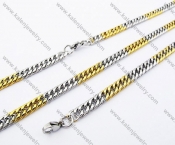 Stainless Steel Necklace and Bracelet Jewelry Sets - KJS100021