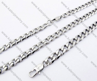 Stainless Steel Necklace and Bracelet Jewelry Sets - KJS100022