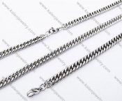 Stainless Steel Necklace and Bracelet Jewelry Sets - KJS100023