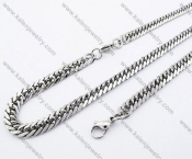 Stainless Steel Necklace and Bracelet Jewelry Sets - KJS100024