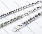 Stainless Steel Necklace and Bracelet Jewelry Sets - KJS100026