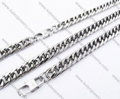 Stainless Steel Necklace and Bracelet Jewelry Sets - KJS100027