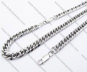 Stainless Steel Necklace and Bracelet Jewelry Sets - KJS100028