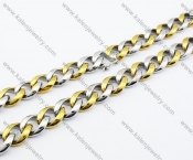 Stainless Steel Gold Plating Necklace - KJN200067