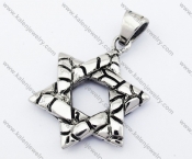 Stainless Steel Jewish Star Pendants - KJP090398