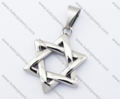 Stainless Steel Jewish Star Pendants - KJP090400