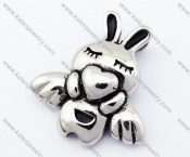 Stainless Steel Love Rabbit Pendant - KJP090408