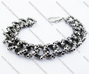 Stainless Steel Skull Bracelet - KJB050288
