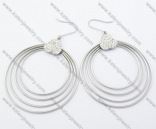 Stainless Steel Line Earrings - KJE050777