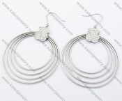 Stainless Steel Line Earrings - KJE050779