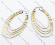 Stainless Steel Line Earrings - KJE050784