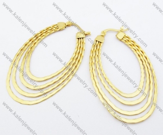 Stainless Steel Line Earrings - KJE050791