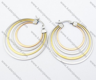 Stainless Steel Line Earrings - KJE050803