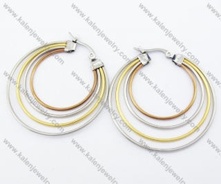 Stainless Steel Line Earrings - KJE050804
