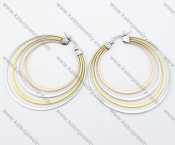 Stainless Steel Line Earrings - KJE050807
