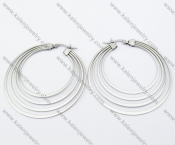 Stainless Steel Line Earrings - KJE050808
