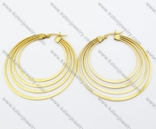 Stainless Steel Line Earrings - KJE050809