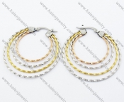 Stainless Steel Line Earrings - KJE050810