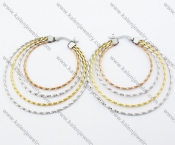 Stainless Steel Line Earrings - KJE050811