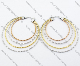 Stainless Steel Line Earrings - KJE050811