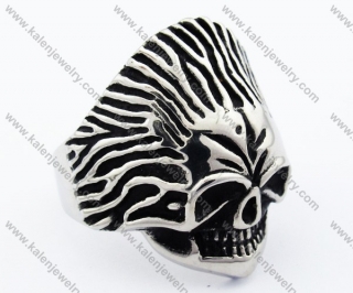 Stainless Steel Death Skull Ring - KJR330004