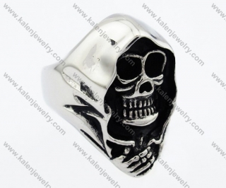 Stainless Steel Messenger of Death Skull Ring - KJR330018