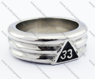 Stainless Steel NO. 33 Triangle Ring - KJR330027