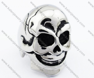 Stainless Steel Clown Skull Ring - KJR330040