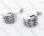 Stainless Steel Skeleton Hand Earrings - KJE050836