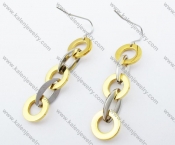 Stainless Steel Gold Plating Earrings - KJE050838