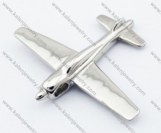 Smooth Stainless Steel Aircraft Pendant - KJP330015