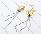 Gold Butterfly Tassels Earrings - KJE130008