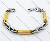 220×8mm Stainless Steel Gold Plating Bracelet - KJB100050