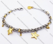 Stainless Steel Bracelet With Gold Star Accessories - KJB130170