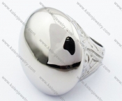 Smooth Stainless Steel Sphere Ring - KJR080026