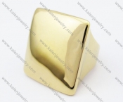 Smooth Stainless Steel Gold Plating Ring - KJR080032