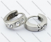 Stainless Steel Stone Earrings - KJE050854